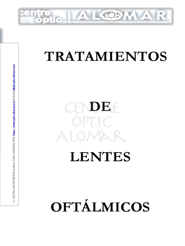 Tratamientos de lentes oftalmicas outlet