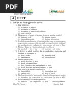 4 Heat: Class-VII Physics Question Bank