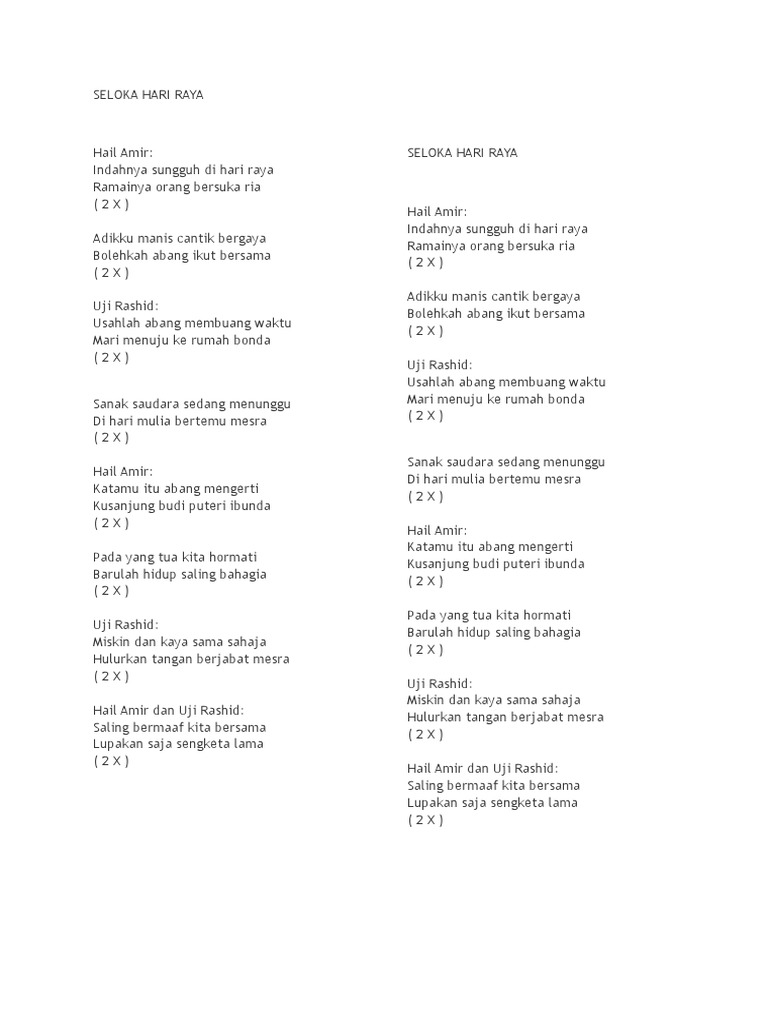 Seloka Hari Raya Pdf