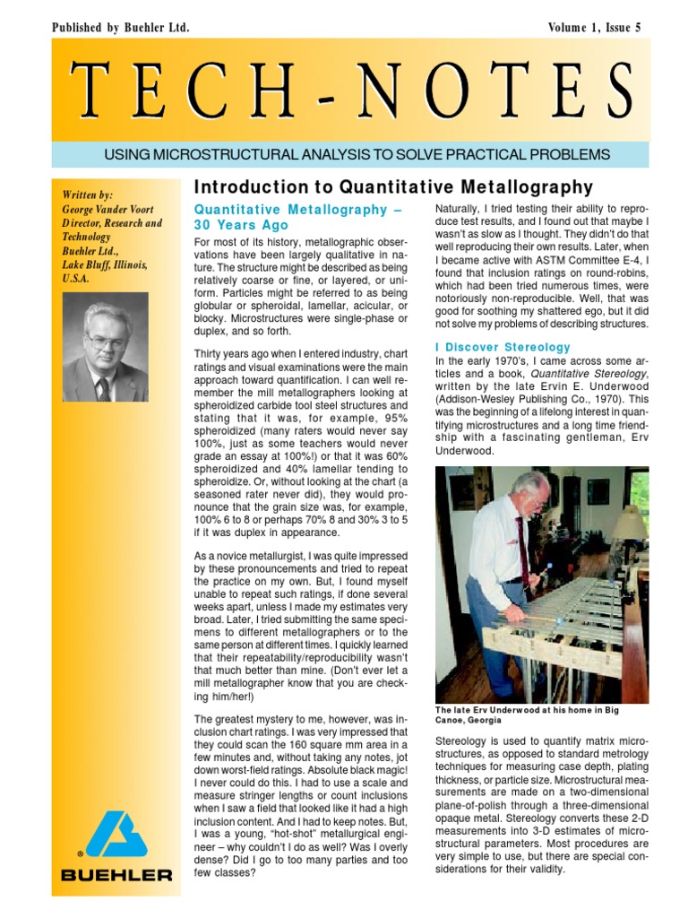 Quantitative Metallography Vol1 Issue5 (Buehler) PDF