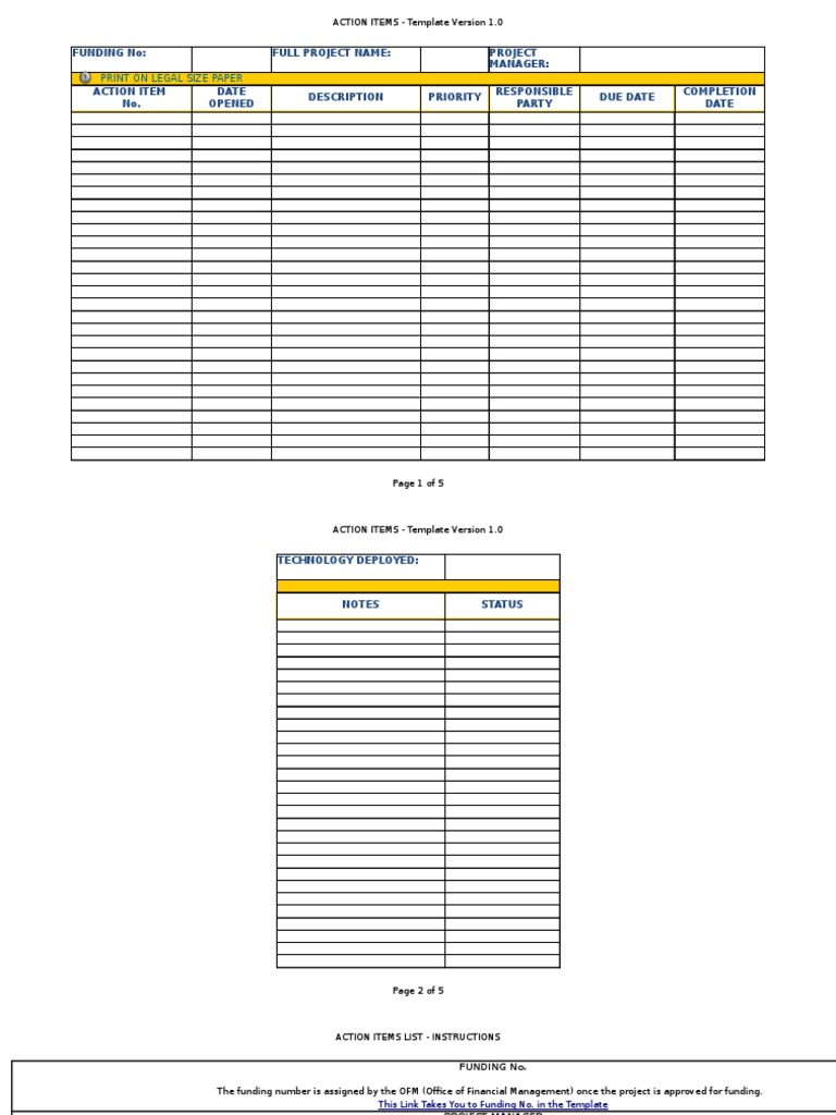 Action Item Tracker Template Excel | PDF | Business | Computing