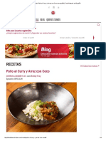 Receta - Pollo Al Curry y Arroz Con Coco en Español - Food Network en Español