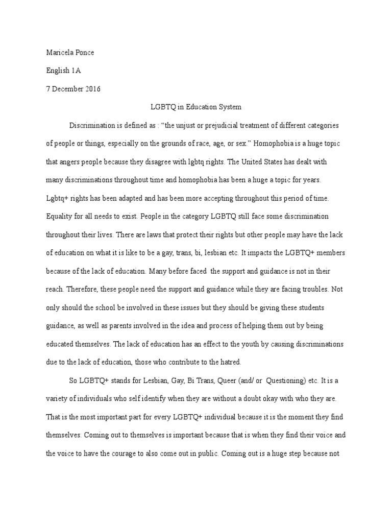 research paper on lgbt