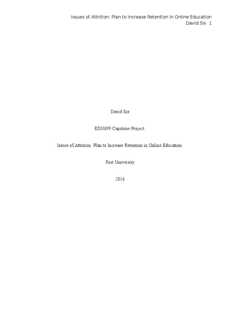 Edu699 Capstone Project Final Report PDF Educational Technology