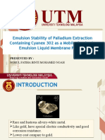 Emulsion Stability of Palladium Extraction Containing Cyanex 302 As A Mobile Carrier in Emulsion Liquid Membrane Process