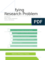 Idenifying Research Problem