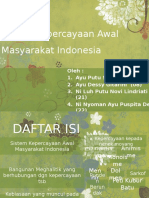 Sistem Kepercayaan Awal Masyarakat Indonesia