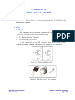 (Experiment 3) BJT - Common Emiter Amplifier