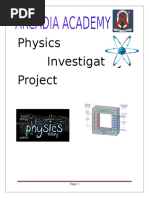 Physics Investigatory Project