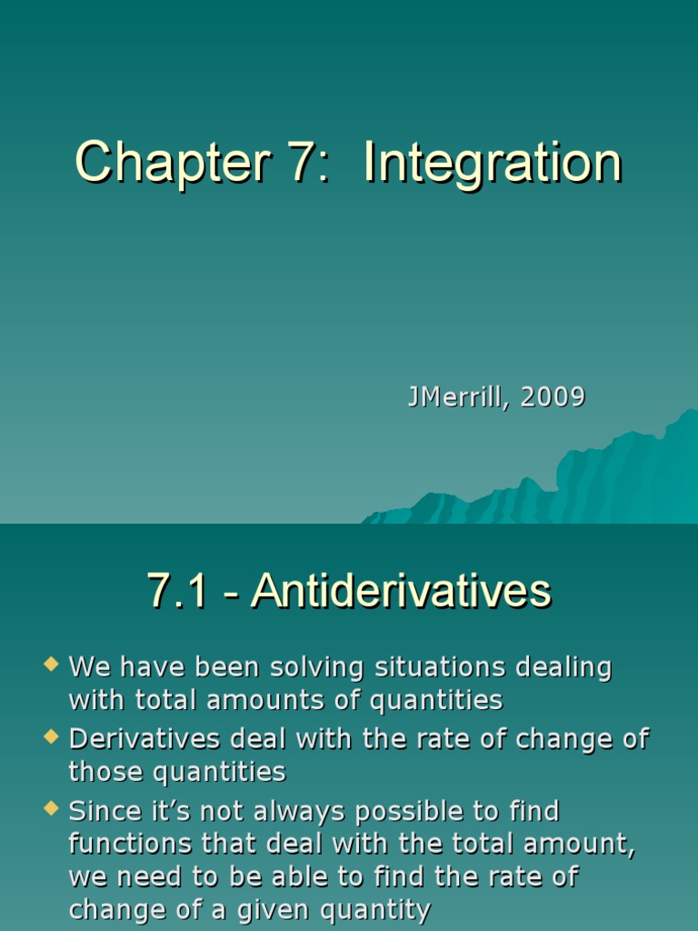 Integration Pdf Integral Area