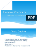 CHM361: Inorganic Chemistry: The Chemistry & Periodic Trends of Elements