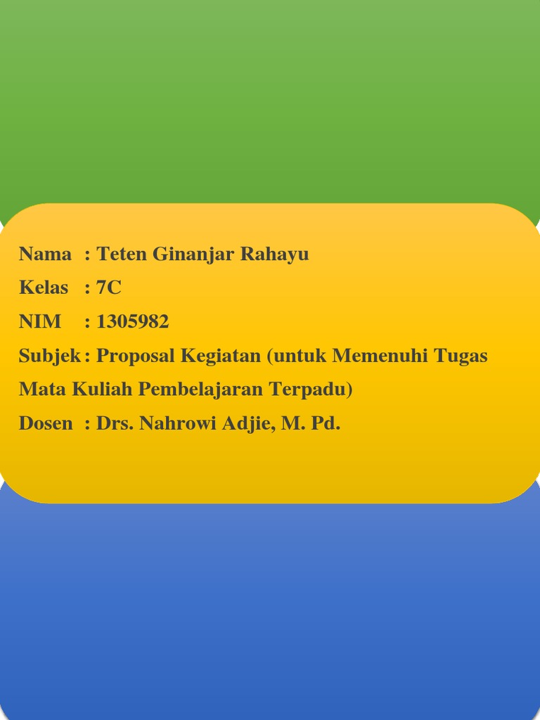 Proposal Kegiatan Hari Anak Nasional