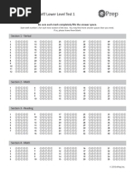 EPrep SSAT Practice Test 1 Middle Level Answer Sheet