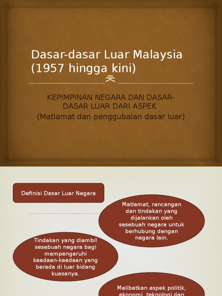 Dasar Dasar Luar Malaysia Pdf