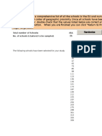 Randomize: Total Number of Schools: No. of Schools (Clusters) To Be Sampled