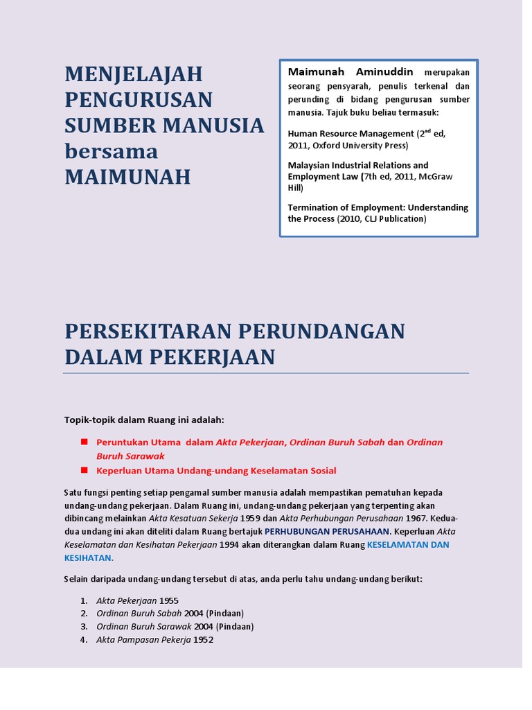 The Legal Environment Of Employment Bm Version Pdf