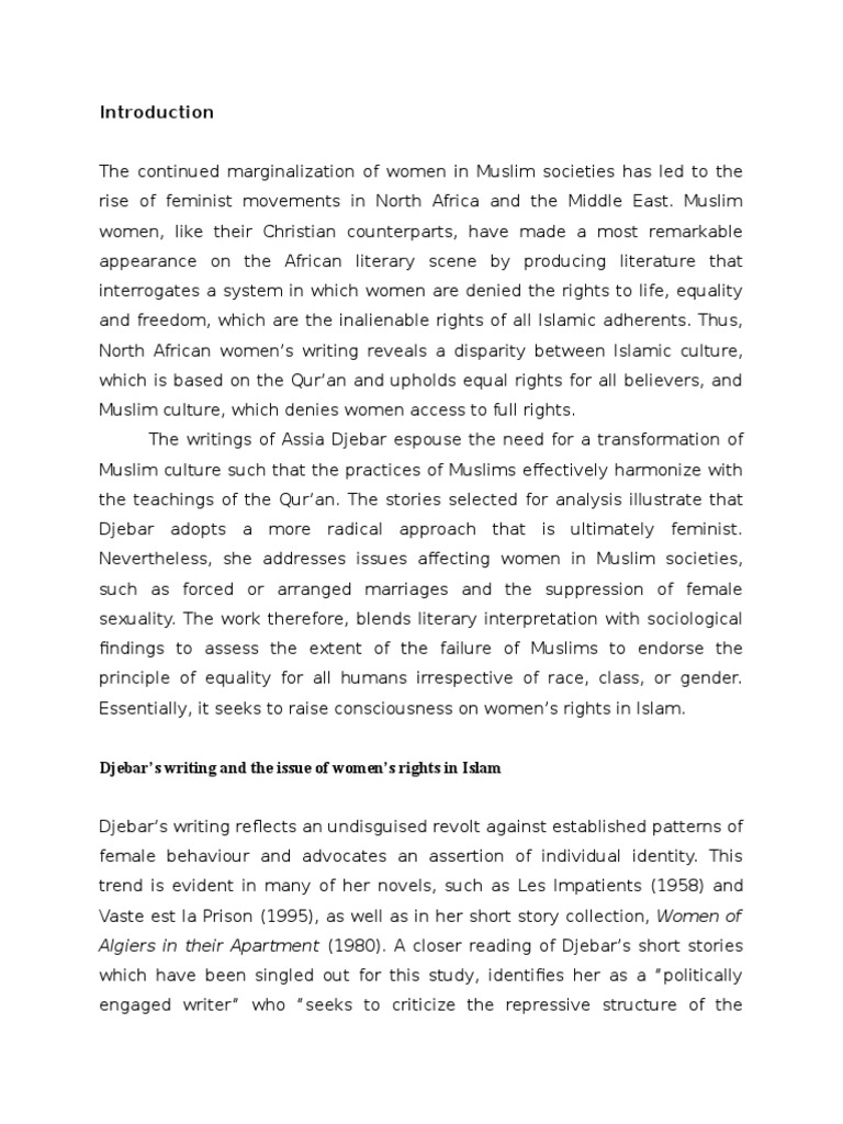 Islam and Culture The Question of Women | PDF | Feminism | Gender Studies