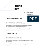 Joint Ventures: - Avi-Oil India Pvt. LTD