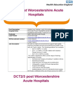 DCT1 Post Worcestershire Acute Hospitals: Post Description Hospital/Clinic Postcode Lead Trainer HR/Recruitment Contact