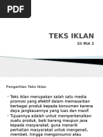 Teks Iklan