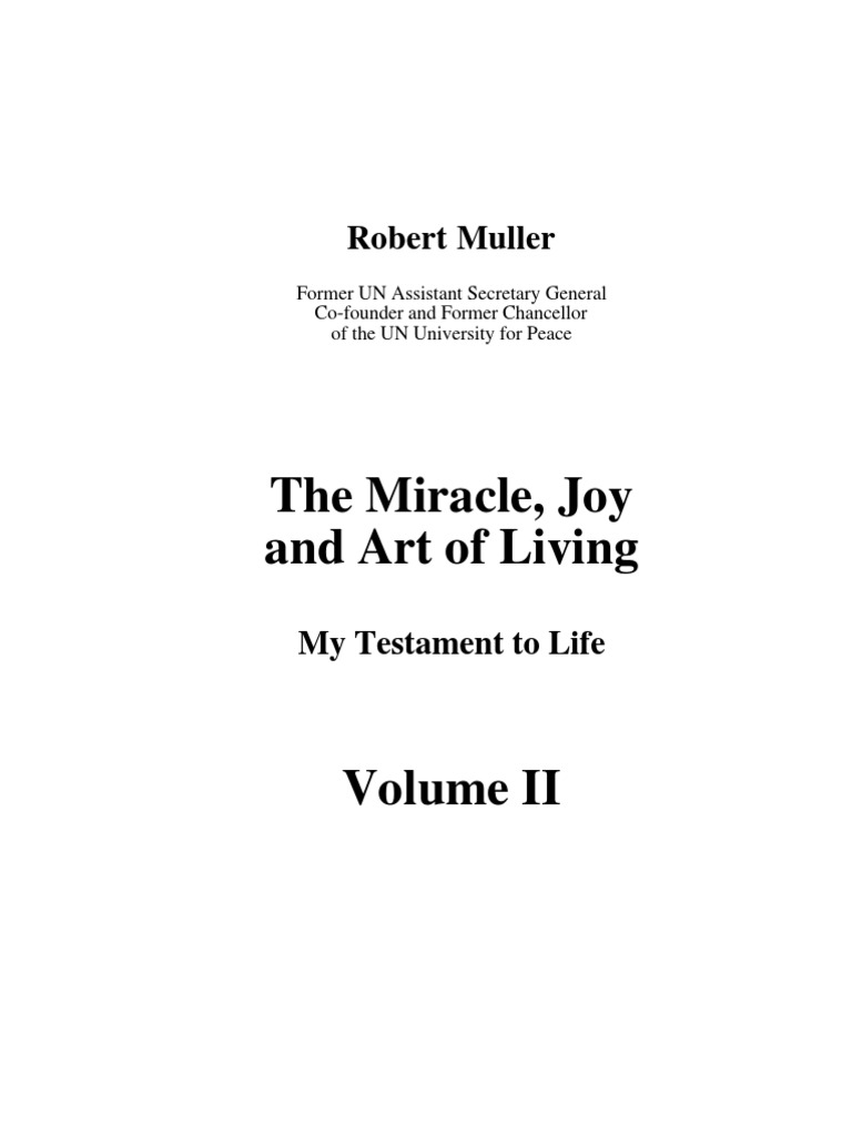 The Miracle and Joy of Living | PDF | Happiness | Religion And Belief