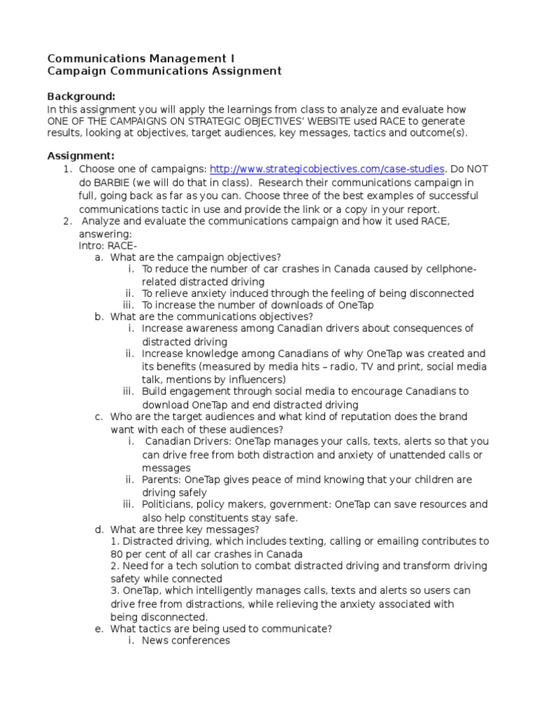 Analyzing OneTap Campaign Using RACE | PDF | Text Messaging | Communication