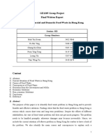 GE1205 Group Project Final Written Report Topic: Commercial and Domestic Food Waste in Hong Kong