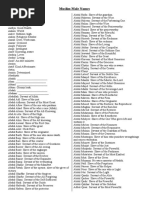 Muslim Male Names