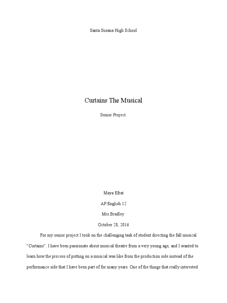 Curtains The Musical PDF Theatre Leadership