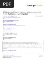 Maintenance and Migration: IBM Business Process Manager Operation Overview