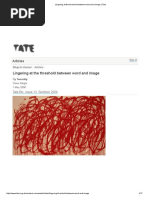 Lingering at The Threshold Between Word and Image - Tate