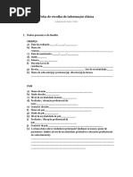 Ficha de Recolha de Informação Clínica