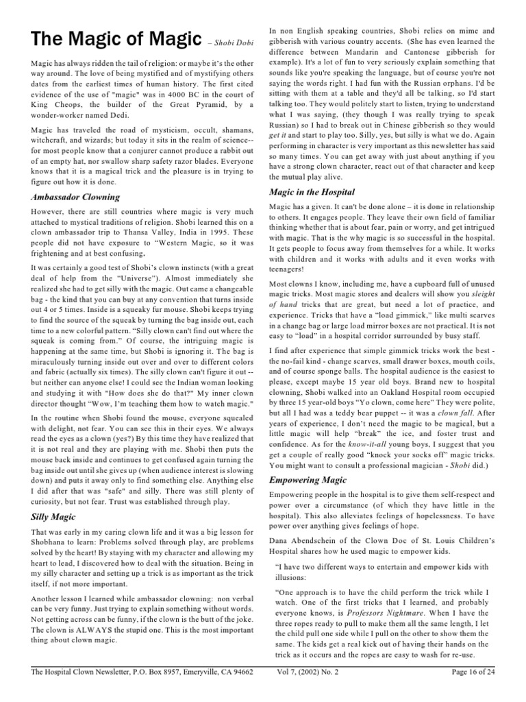 The Magic of Magic | PDF | Magic (Illusion) | Harry Houdini