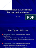Constructive & Destructive Forces On Landforms