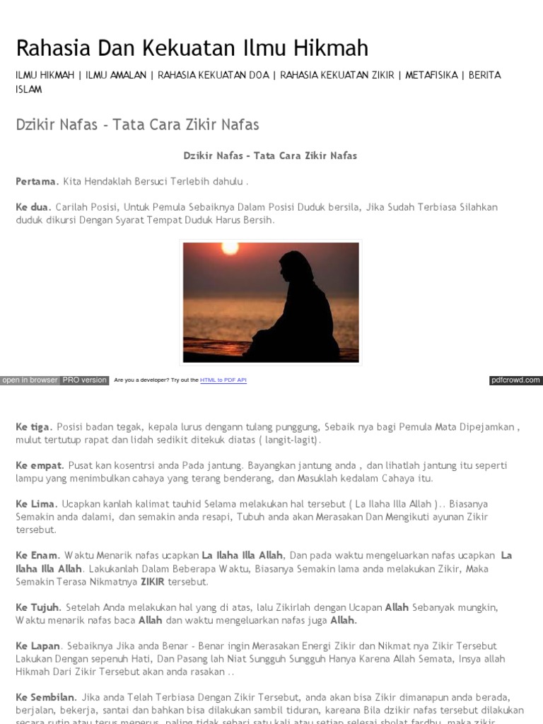 Zikir Nafas Ilmuamalan Blogspot My Pdf