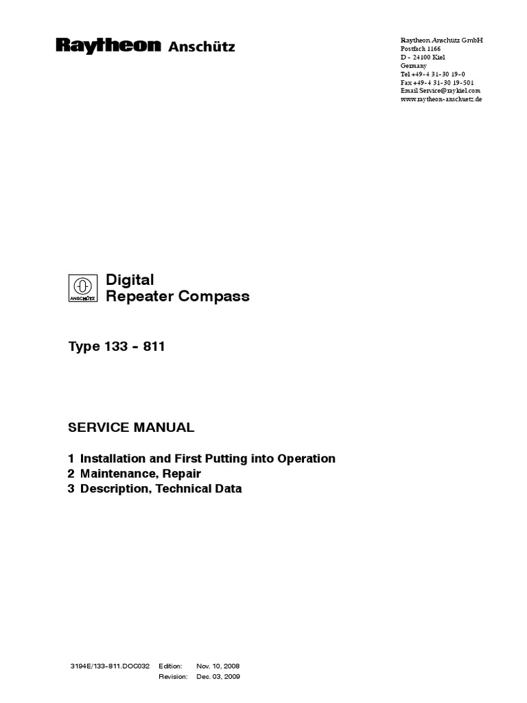 3194 Service Manual Repeater 133811 PDF Compass Navigation