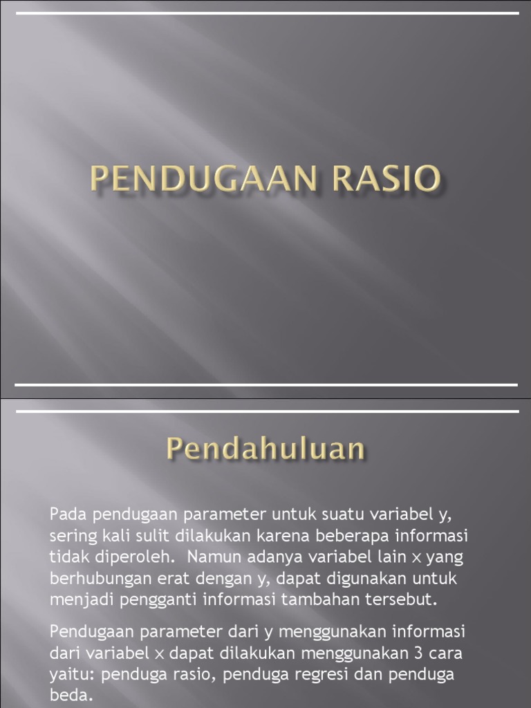 Penduga Rasio | PDF