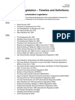 Employment Legislation - Timeline and Definitions PDF