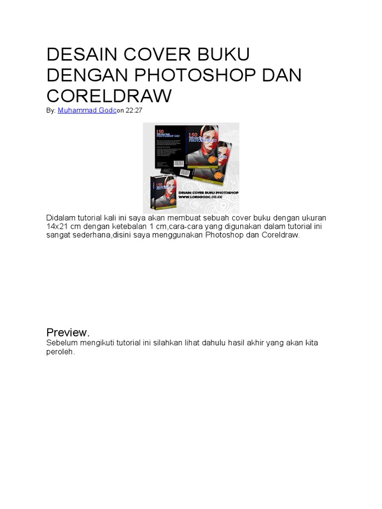 DESAIN COVER BUKU DENGAN PHOTOSHOP DAN CORELDRAWdocx