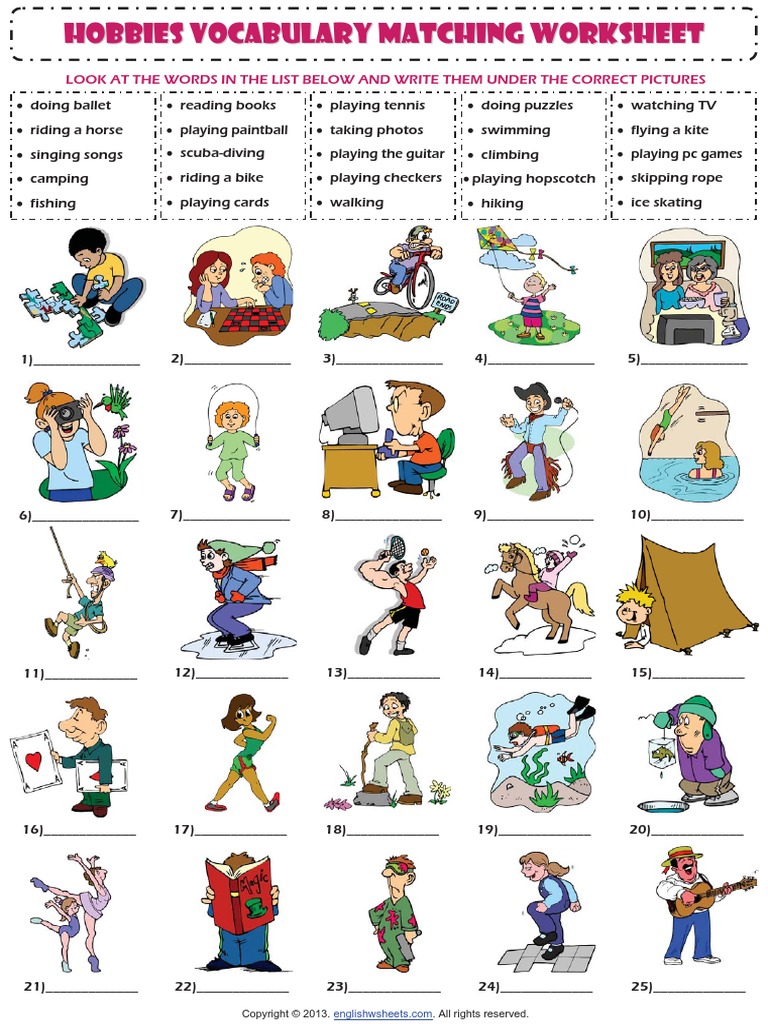 Hobbies and Interests | PDF | Sports & Recreation | Games & Activities