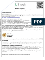 Evaluation of Training in Organizations A Proposal For An Integrated Model