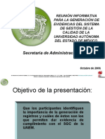 Generacion de Evidencias Del SGC UAEM