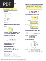 MATH Formulas