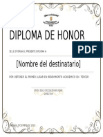 Diploma Primer Lugar
