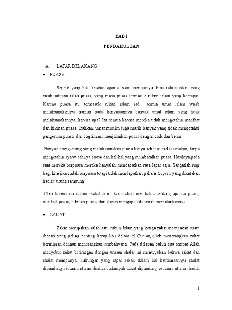 Makalah Agama Islam Tentang Puasa Contoh Makalah