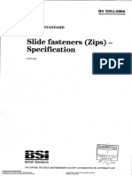 BS 3084 2006 - Zipper Reciprocating (Slide Fasteners)