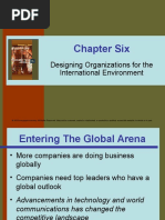 Chapter Six: Designing Organizations For The International Environment