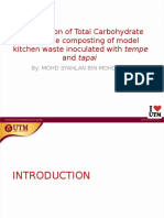 Degradation of Total Carbohydrate During The Composting of Model Kitchen Waste Inoculated With Tempe and Tapai