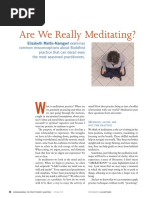 Are We Really Meditating