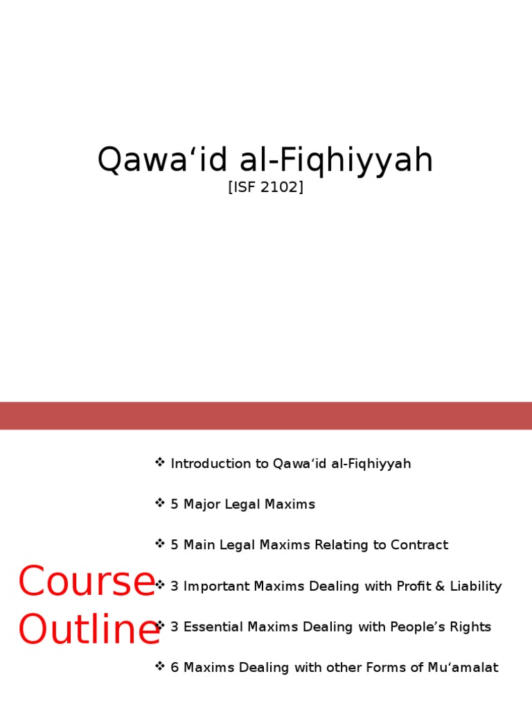 Full Compilation Qawaid Fiqhiyyah Pdf Financial Transaction Sharia